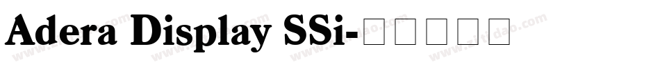 Adera Display SSi字体转换
